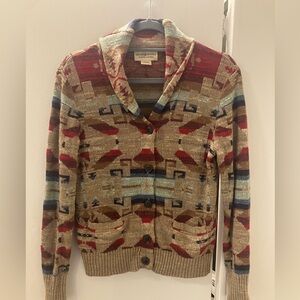 Ralph Lauren Denim & Supply Womens Vintage Navajo Aztec Cardigan Sweater Sz M